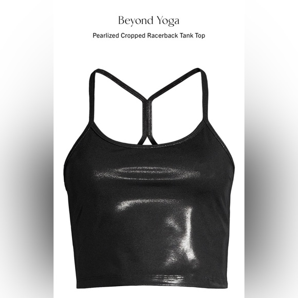 Beyond Yoga Pearlized Slim Racerback Cropped Tank Size M - Like New Condition - Picture 6 of 7